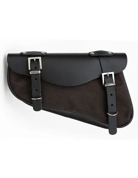 Sportster Swingarm Bag Black Brown 2.5 L | Iguana Custom