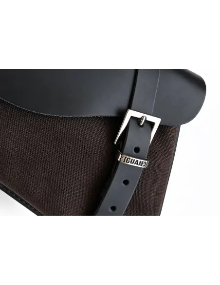 Sportster Swingarm Bag Black Brown 2.5 L | Iguana Custom