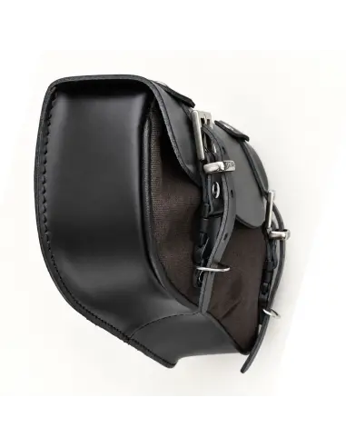 Sportster Swingarm Bag Black Brown 2.5 L | Iguana Custom