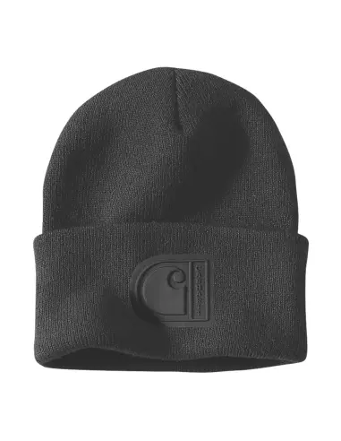 Berretto Carhartt Patch Nero con Logo Ricamato