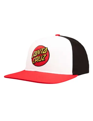 Cappellino Santa Cruz Classic Dot Bianco Nero Rosso