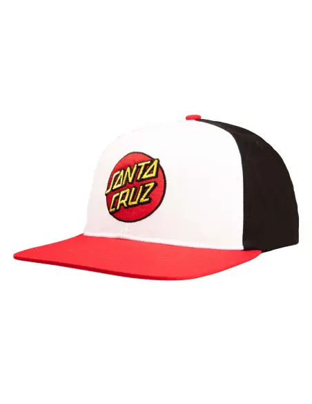 Gorra Santa Cruz Classic Dot Blanco Negro Rojo