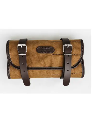 SACOCHE À OUTILS EN CUIR ET TEXTILE CIRÉ | IGUANA CUSTOM