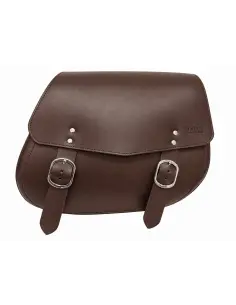 GADIR BROWN LEATHER SADDLEBAG 20 L KLICK FIX | IGUANA CUSTOM