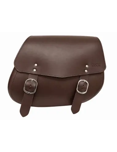 ALFORJA GADIR PIEL MARRÓN 20 L KLICK FIX | IGUANA CUSTOM