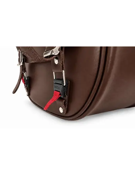 ALFORJA CORBI PIEL MARRÓN 18 L KLICK FIX | IGUANA CUSTOM