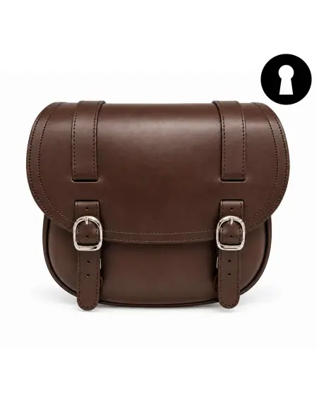 BORSA LATERALE CORBI MARRONE 18 L CON SERRATURA | IGUANA CUSTOM