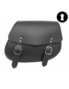 GADIR BLACK SADDLEBAG 20 L WITH LOCK | IGUANA CUSTOM