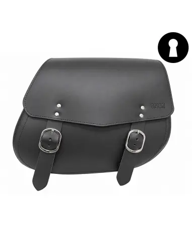 SACOCHE GADIR NOIRE 20 L AVEC SERRURE | IGUANA CUSTOM