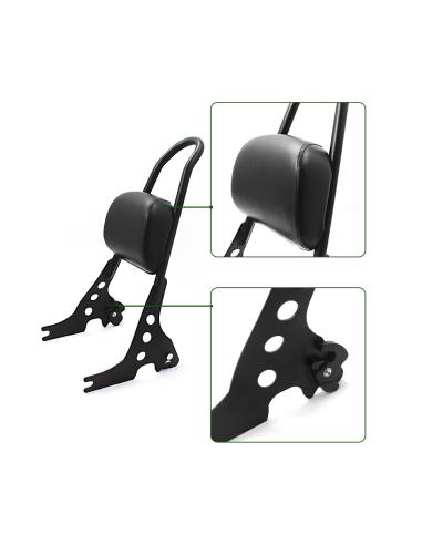 Respaldo Desmontable Negro Tappered Para Sportster Xl 04-Up