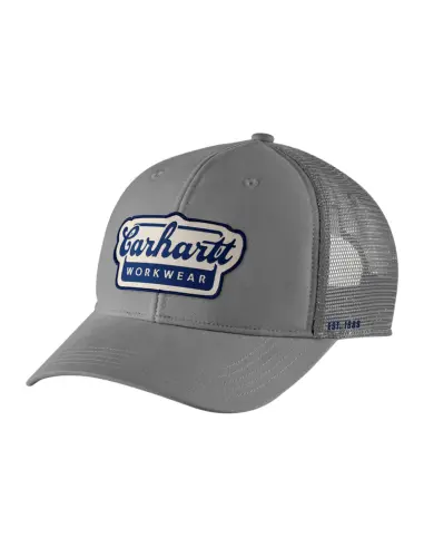 Casquette Carhartt Mesh-Back Script Steel Ajustable