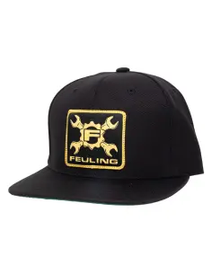 Gorra Snapback Negra Feuling con Parche Dorado