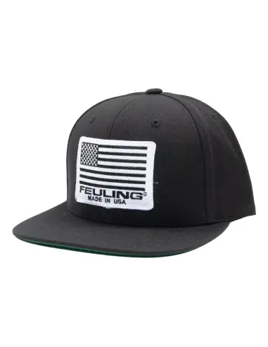 Gorra Snapback Negra Feuling con Parche Bandera