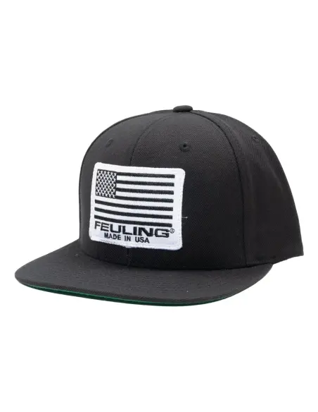 Boné Snapback Preto Feuling com Patch da Bandeira