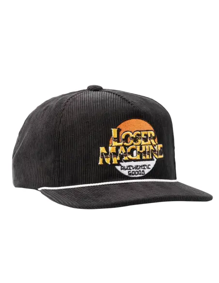 Casquette Loser Machine Sunset Noire en Velours Côtelé