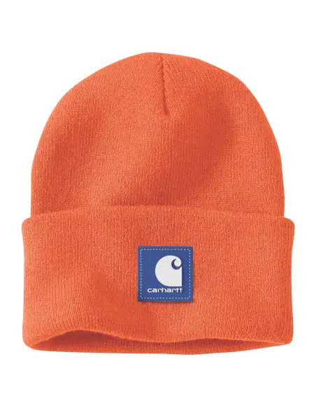 Gorro Beanie Carhartt Naranja Brite con Parche