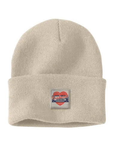 Carhartt Heart Patch Oat Milk Beanie
