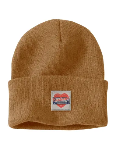 Gorro Carhartt Heart Patch Marrón | Iguana Custom