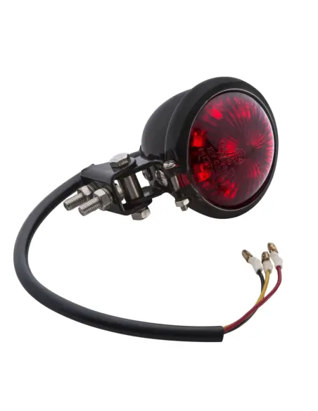 Luz Traseira LED Motone Preta Inox Universal
