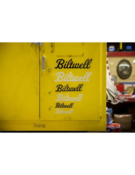 6-Inch Black Biltwell Script Sticker