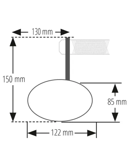 Retrovisor HIGHSIDER Ferrara 2 Corto Negro