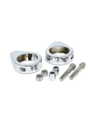 SUPPORTS DE FOURCHE POUR INDICATEURS CHROMÉS 39MM