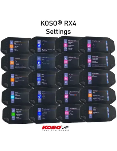 Strumento Koso RX-4 Bluetooth moto 12 V