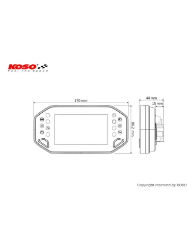 Marcador Koso RX-4 Bluetooth para moto 12 V