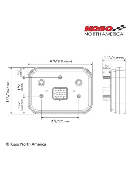 Compteur TFT Koso RX-3S 15 000 tr/min