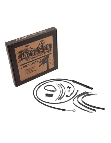Burly 12-Inch Black Apehanger Kit for Non-ABS Softail