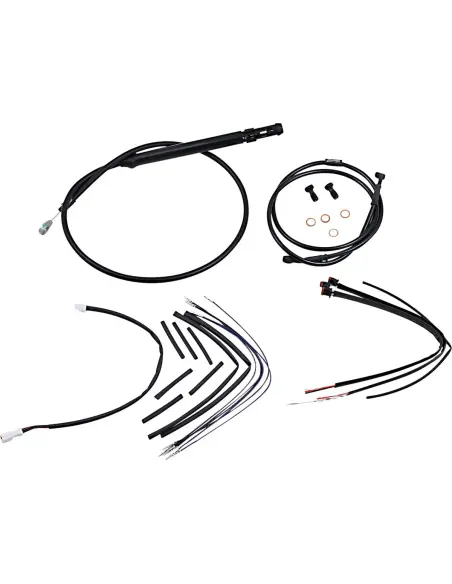 Burly 12-Inch Black Apehanger Kit for Non-ABS Softail