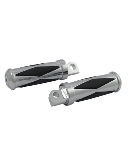 Estriberas Diamond Cromadas Anclaje Macho Harley
