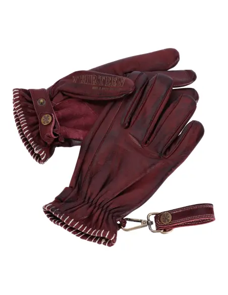 13 and a half Loud Ride Burgundy Gloves
