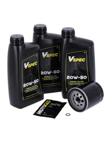 Kit Huile Minérale 20W50 3L Softail et Dyna