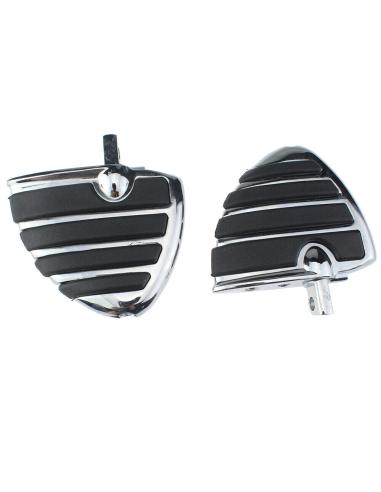 Plataformas Cromadas Con Gomas Wind Style Para Harley