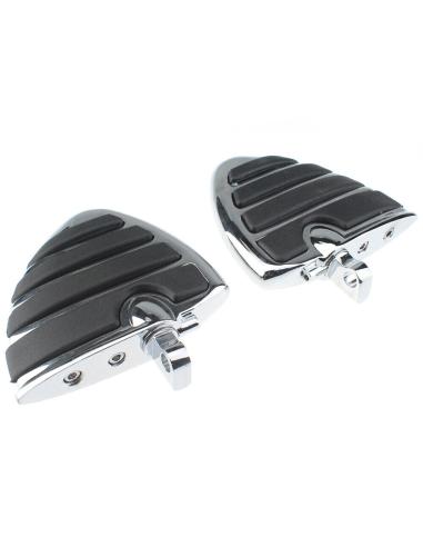 Chromed Platforms With Wind Style Gums For Harley