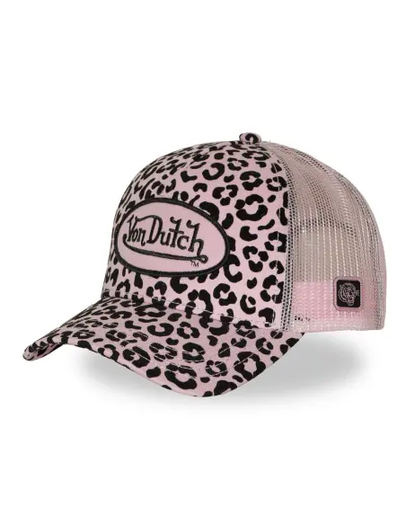Boné Von Dutch Leopard Velours Rosa