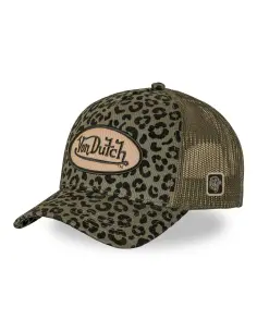 Gorra Von Dutch Leopard Velours Khaki