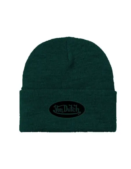 Von Dutch Green Beanie Hat One Size
