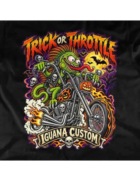 Camiseta Halloween Trick or Throttle | Iguana Custom