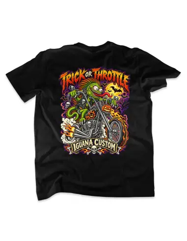 T-shirt Halloween Trick or Throttle | Iguana Custom