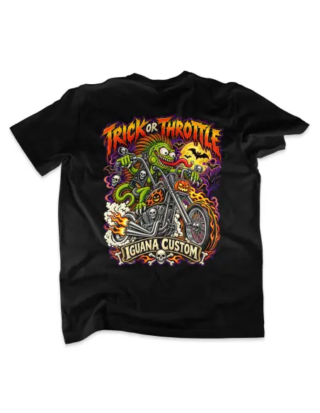 Camiseta Halloween Trick or Throttle | Iguana Custom