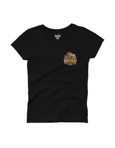 Camiseta Mulher Halloween Trick or Throttle | Iguana Custom