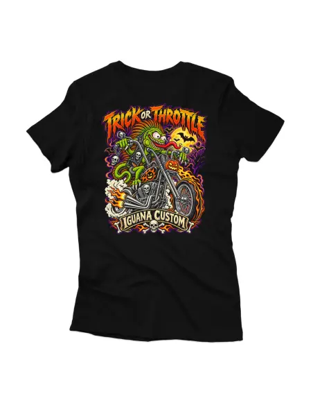 T-shirt Femme Halloween Trick or Throttle | Iguana Custom