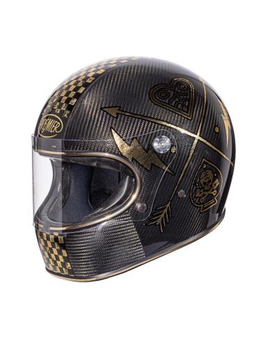 CAPACETE INTEGRAL PREMIER TROFÉU CARBONO NX OURO CROMADO