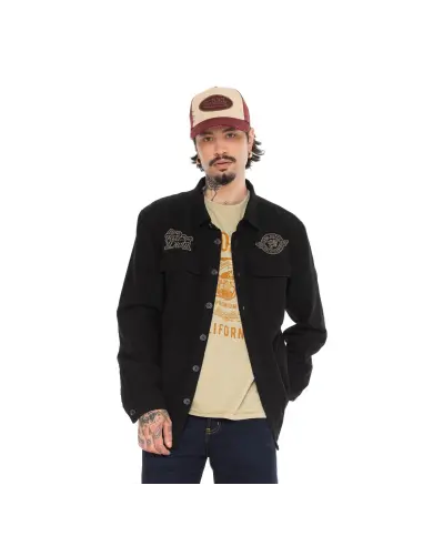 Camicia Von Dutch Roy Noir Nera in Cotone