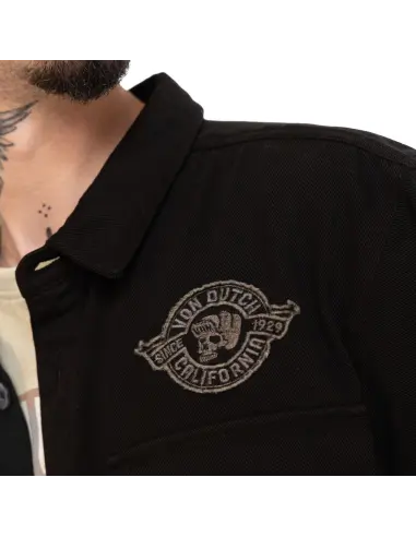 Von Dutch Roy Noir Black Cotton Shirt