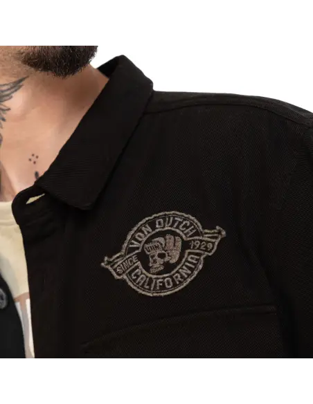 Camisa Von Dutch Roy Noir Negra de Algodón