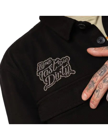 Chemise Von Dutch Roy Noir Noire en Coton