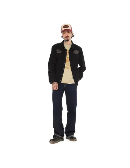 Camisa Von Dutch Roy Noir Preta de Algodão